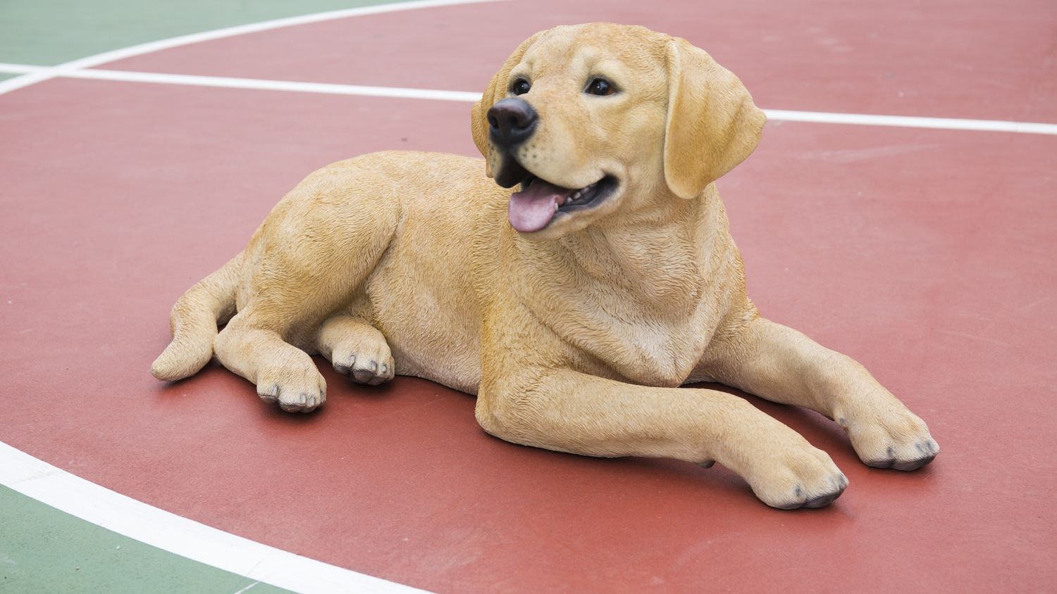 87690 - DOG-LABRADOR RETRIEVER LYING DOWN - YELLOW / 14.29&quot; H
