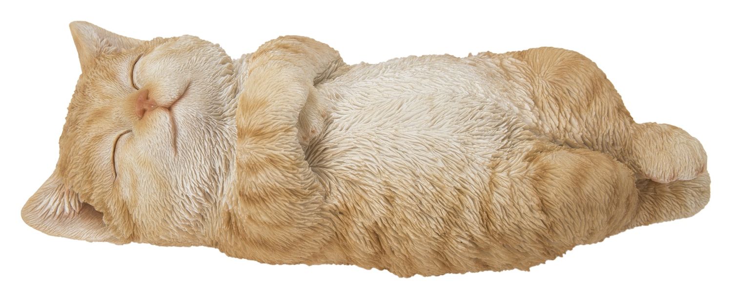 87757-V - SLEEPING CAT / 2.48&quot; H - ORANGE