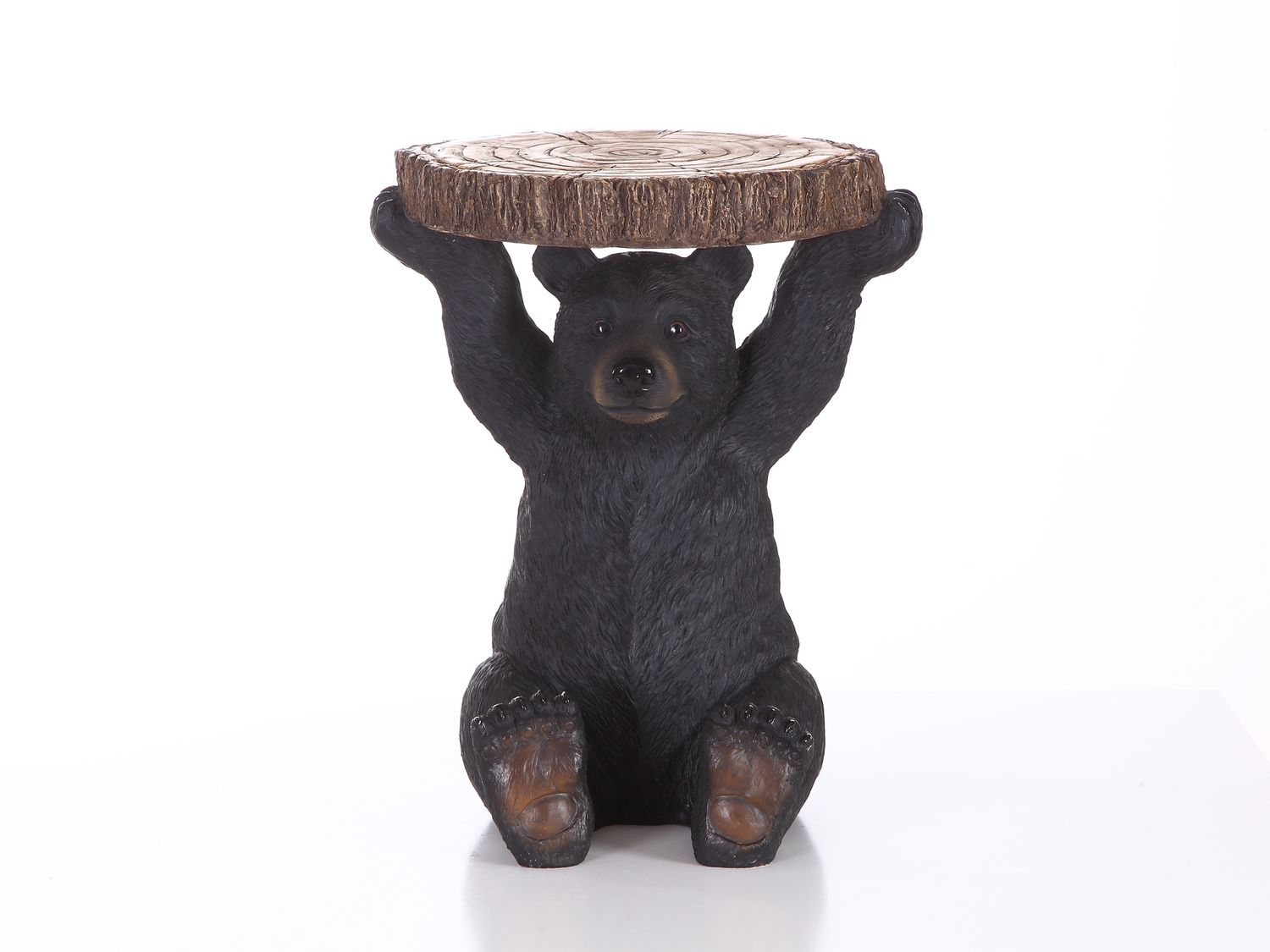 87875-F - BLACK BEAR SITTING PLANT STAND 20 INCH H / 20&quot; H