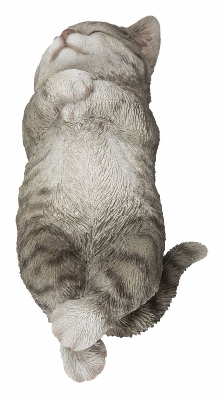 87757-W - SLEEPING CAT / 2.48" H - GREY TABBY