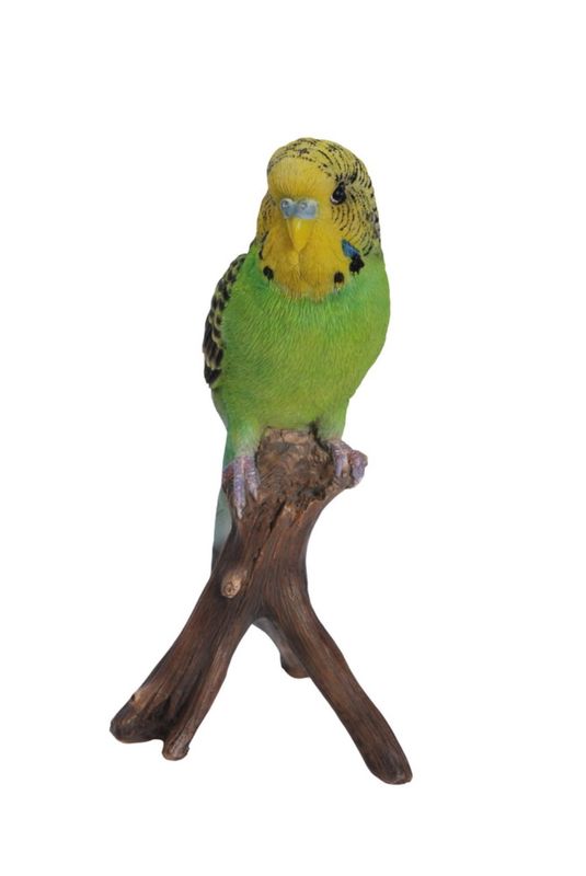 87732 - BUDGIE ON BRANCH / 6.5&quot; H
