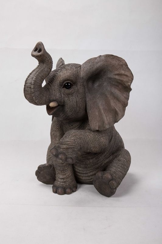 87948-B - ELEPHANT SITTING / 15.5" H