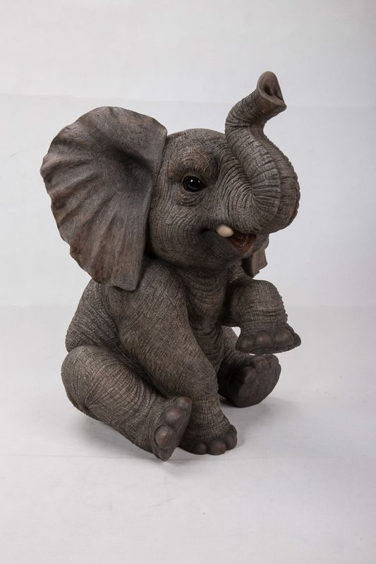 87948-B - ELEPHANT SITTING / 15.5&quot; H