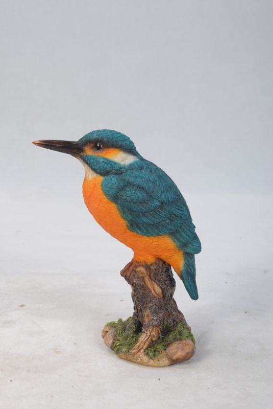 87758-E - KINGFISHER ON STUMP / 7.5" H