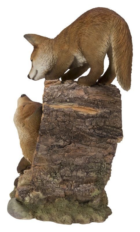 87719-H - PLAYFUL FOXES / 12.13" H