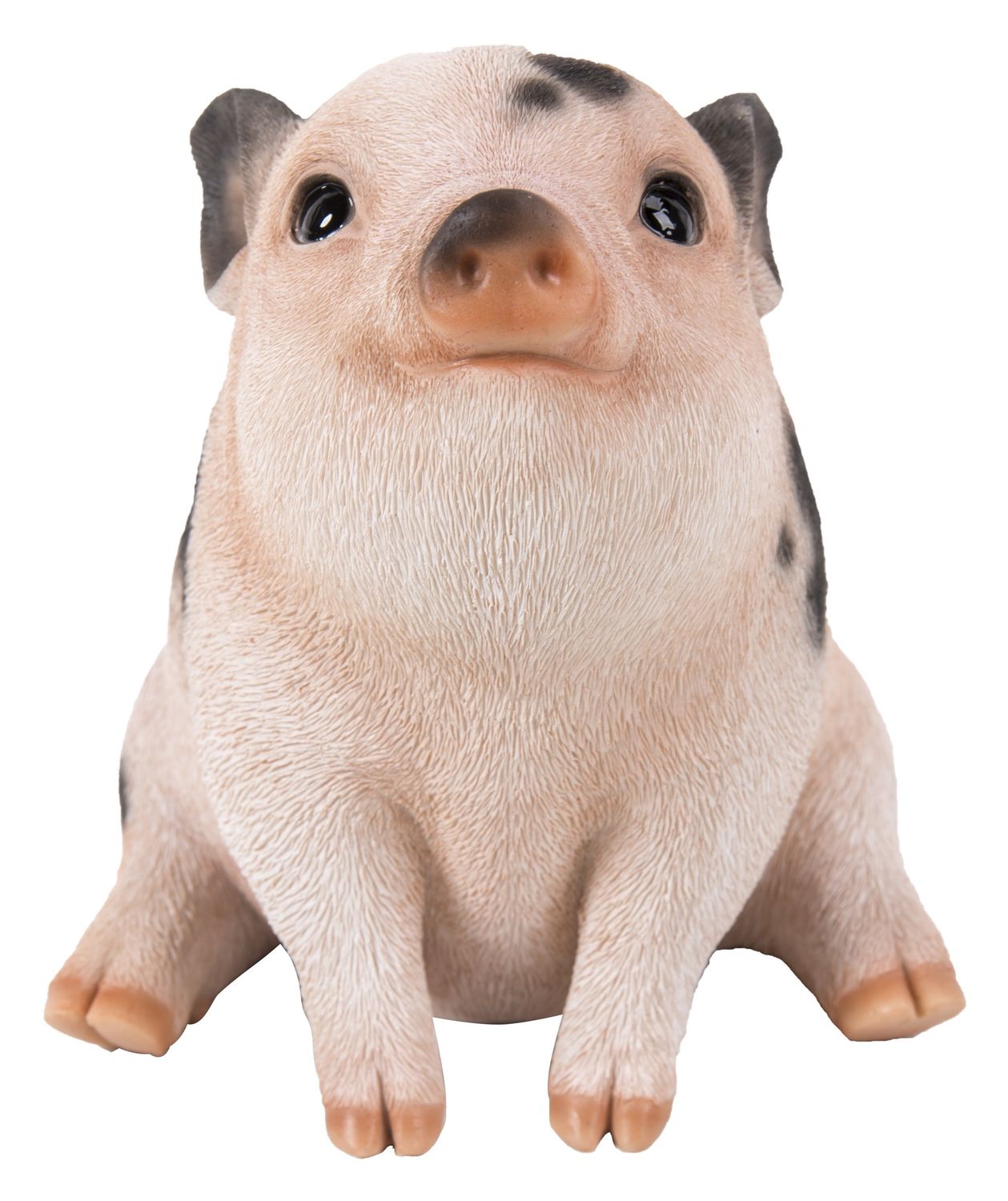 87685-A - CHUBBY PIGLET SITTING - PINK W/BLACK SPOTS / 5.31&quot; H