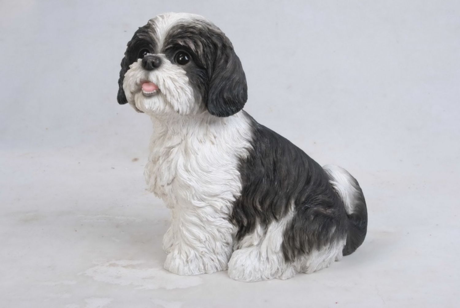 87762 - SHIH TZU SITTING-BLACK/WHITE / 10.5&quot; H