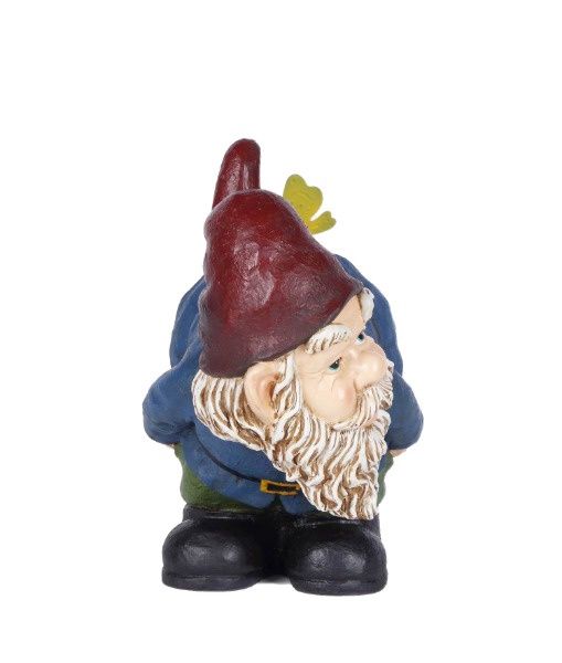 75616-R - GNOME MOONING W/BUTTERFLY / 9.75" H