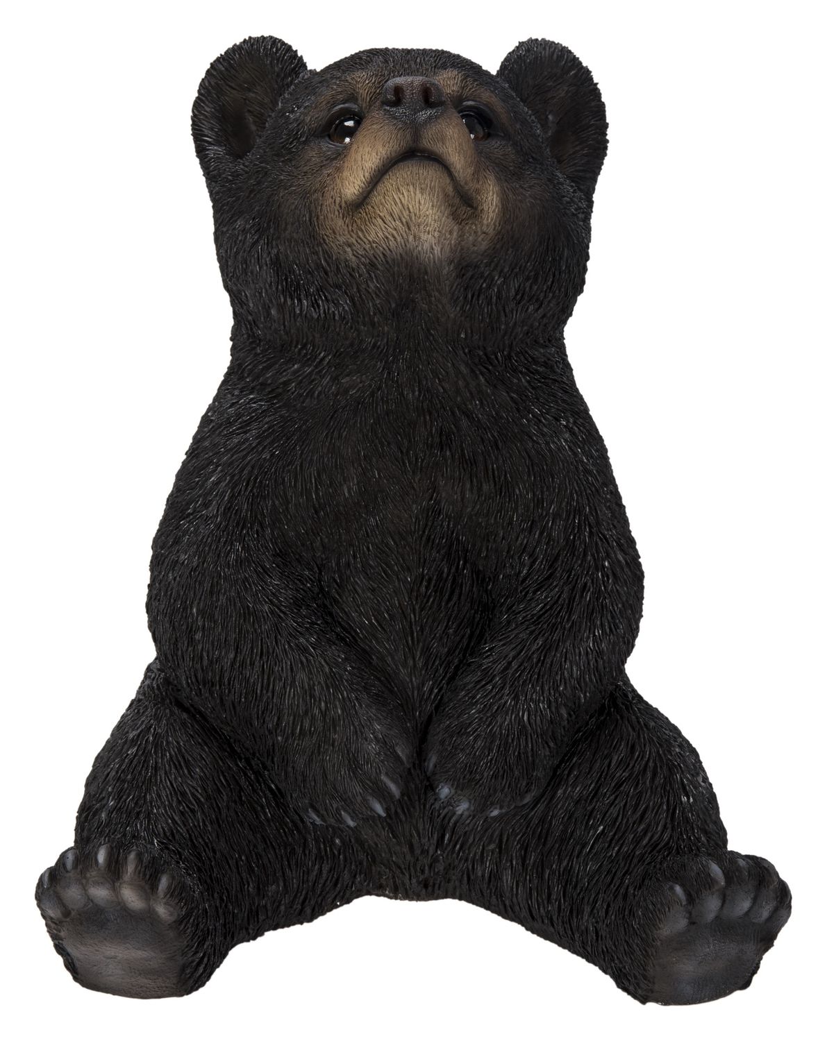 87957-G - SITTING BLACK BEAR CUB WITH HEAD UP / 14.37&quot; H