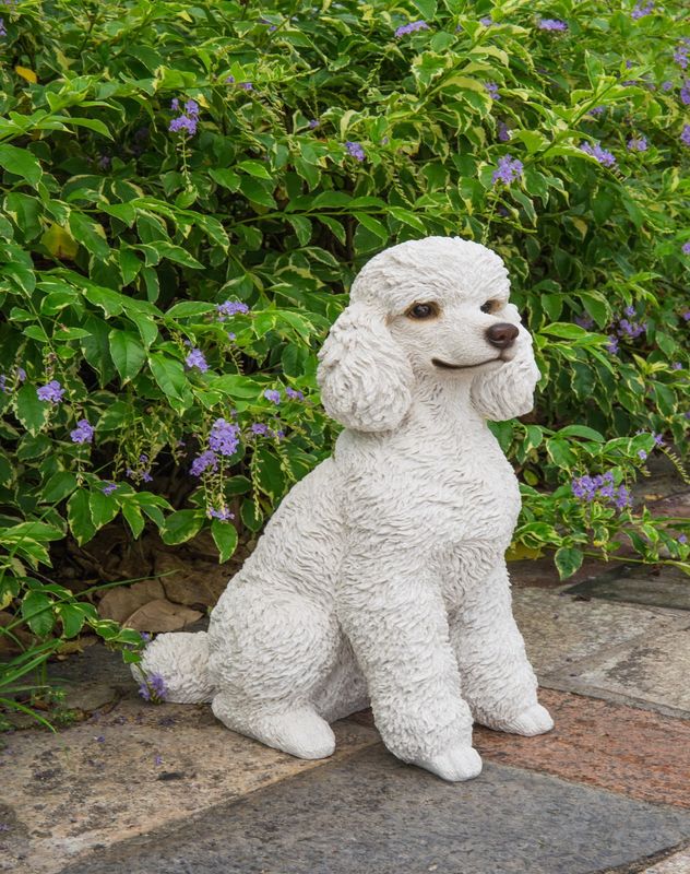 87804 - WHITE POODLE SITTING / 19&quot; H