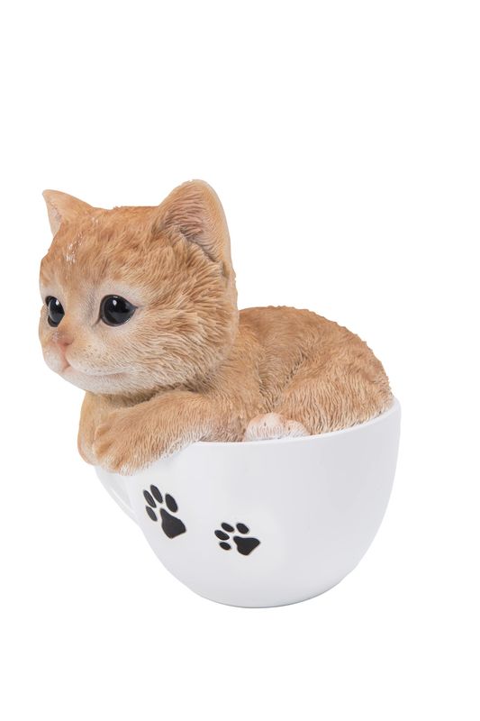 87707-A - TEACUP KITTEN ORANGE TABBY / 5.75" H