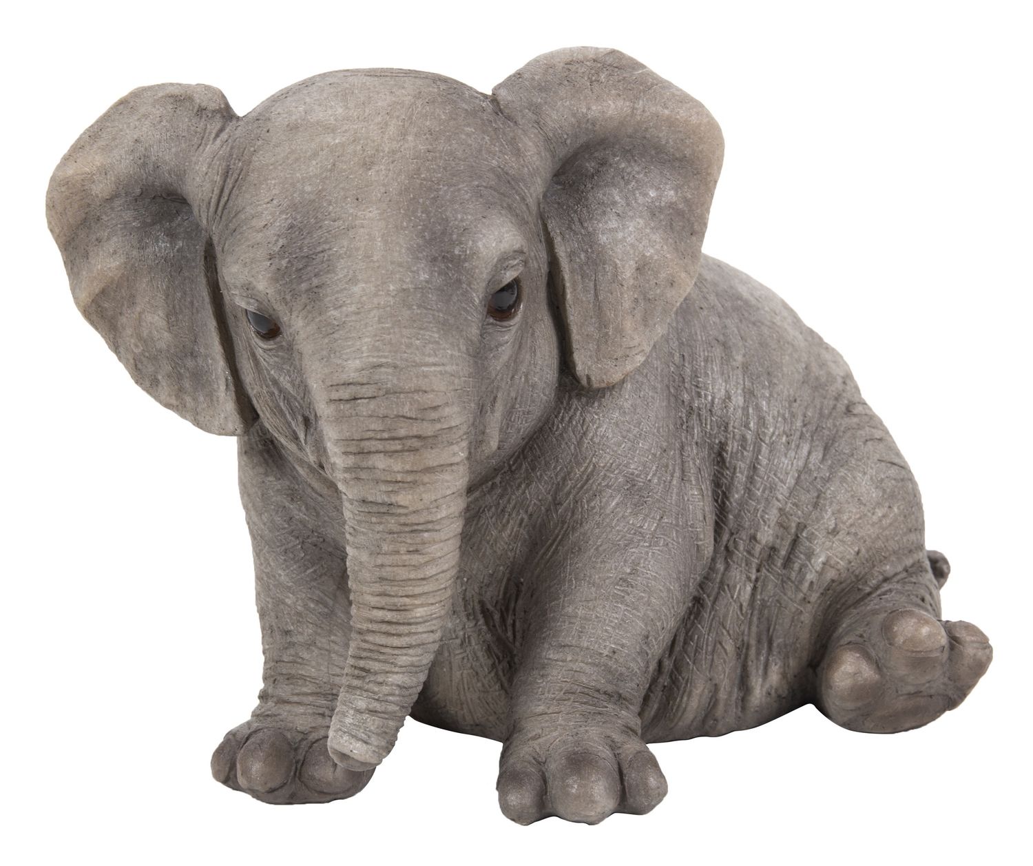 87685-D - CHUBBY ELEPHANT SITTING / 4.8&quot; H