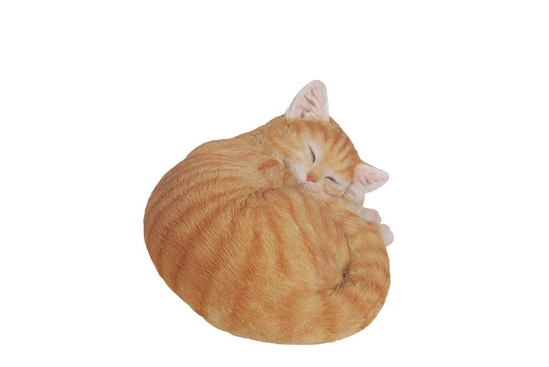 87728-B - CAT SLEEPING LYING DOWN - ORANGE TABBY / 4.5" H