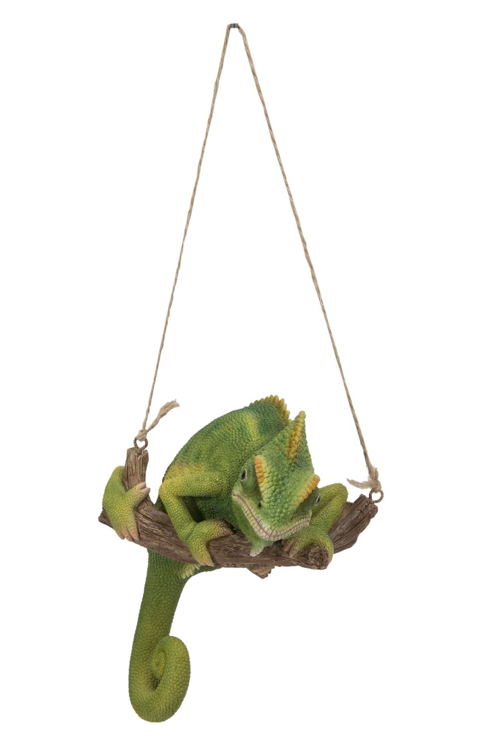 87730-B - HANGING CHAMELEON ON TREE BRANCH / 5.98&quot; H