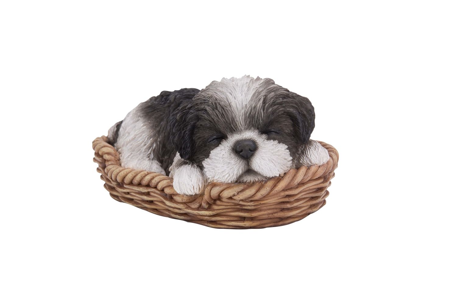 87710-A - WICKER BASKET SHIH TZU / 3.25&quot; H