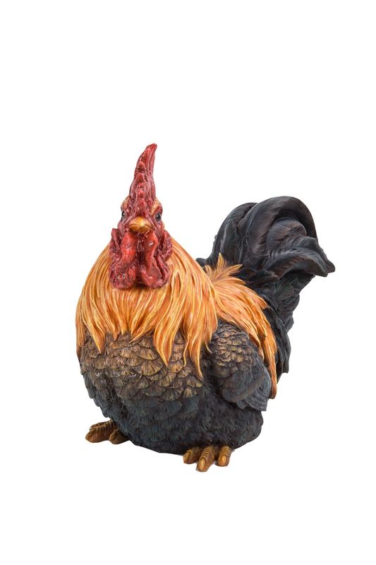 87736-C - ROOSTER SQUATTING / 10" H