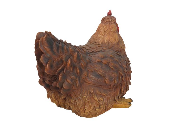 87736-A - HEN SQUATTING / 7.5" H