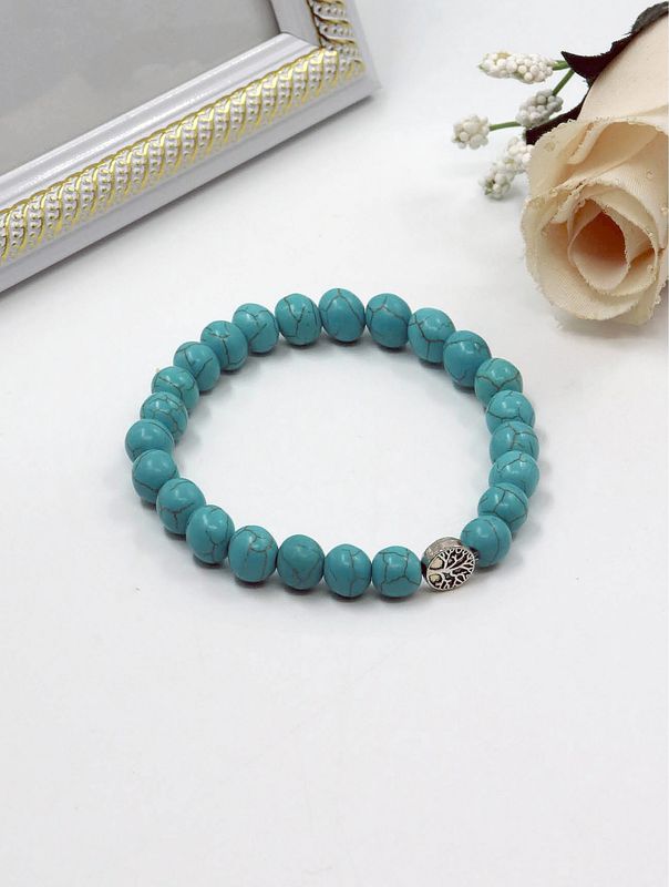 BR1232-02 - BLESSING BEAD BRACELET / TURQUOISE