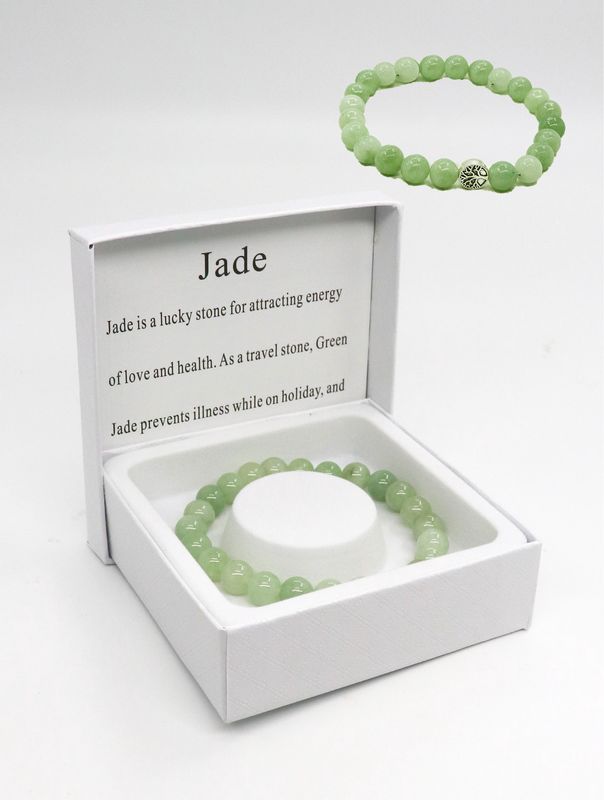 BR1255 - BLESSING BEAD BRACELET / JADE