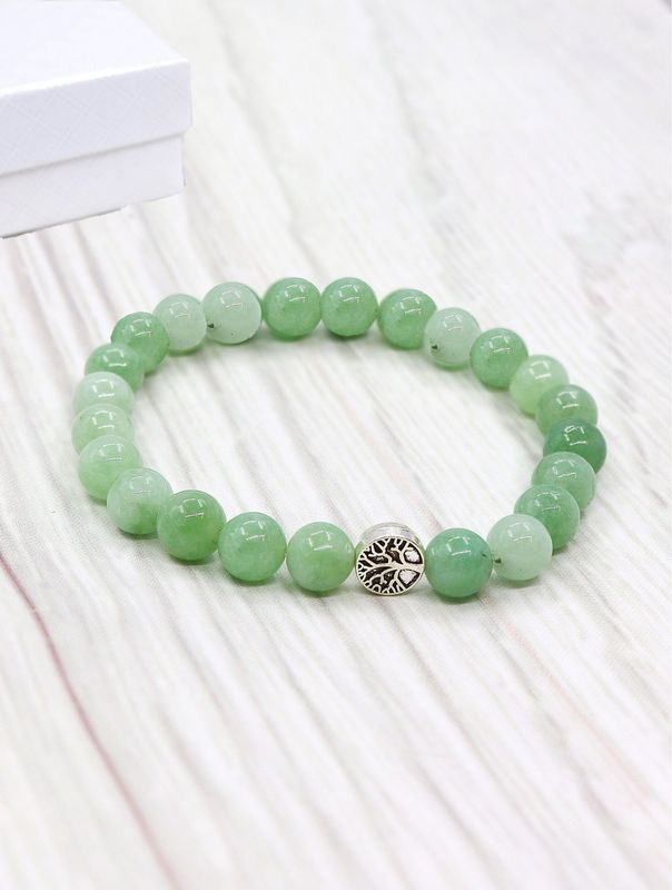 BR1255 - BLESSING BEAD BRACELET / JADE