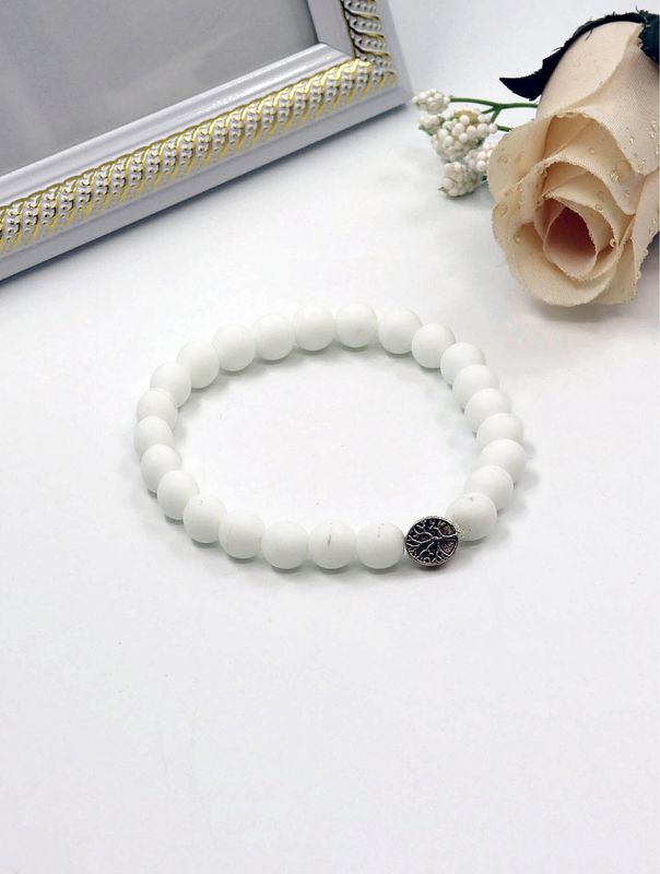 BR1230-01 - BLESSING BEAD BRACELET / MOTHER OF PEARL
