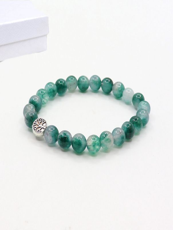 BR1237 - BLESSING BEAD BRACELET / JADE