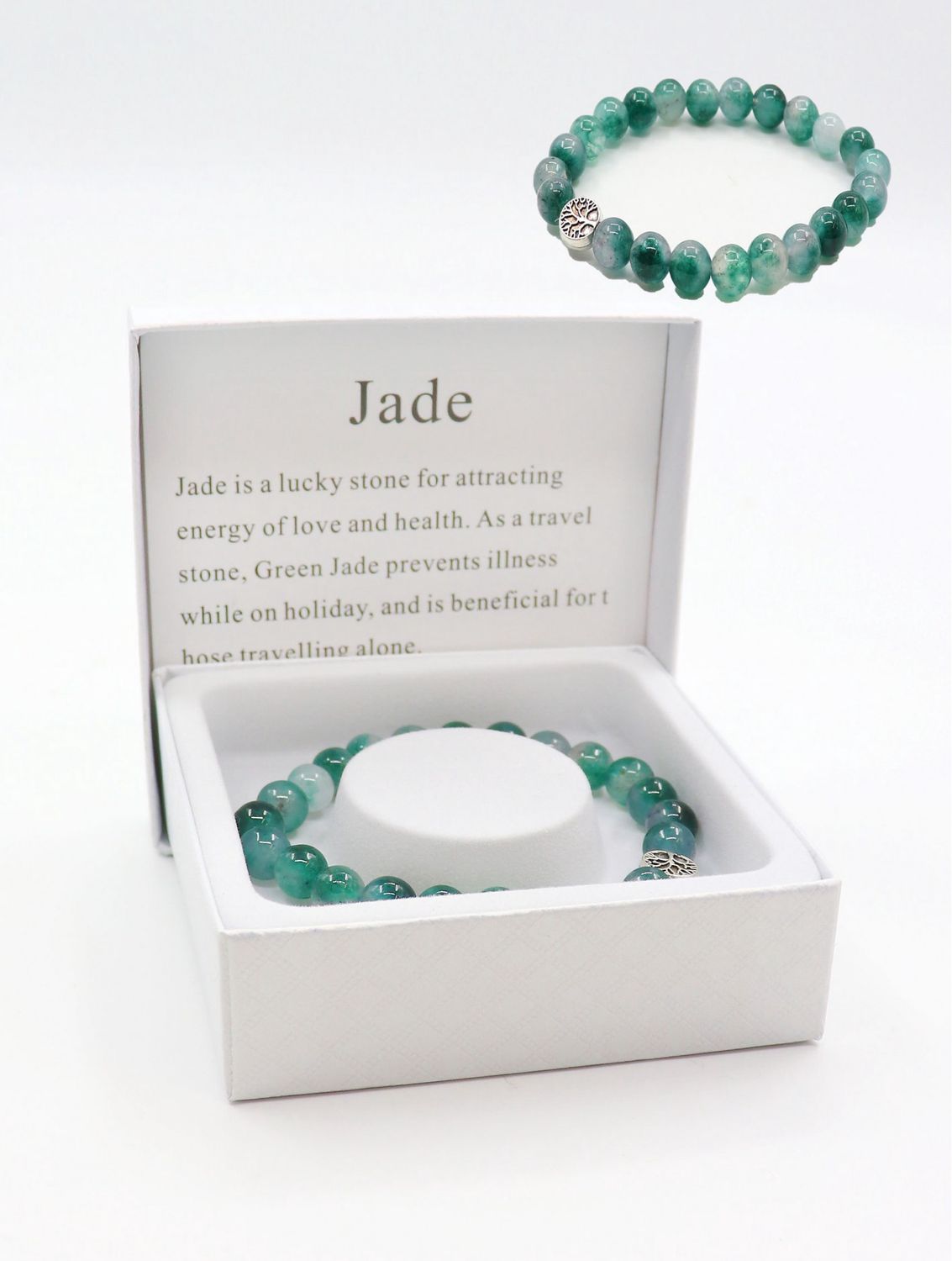 BR1237 - BLESSING BEAD BRACELET / JADE