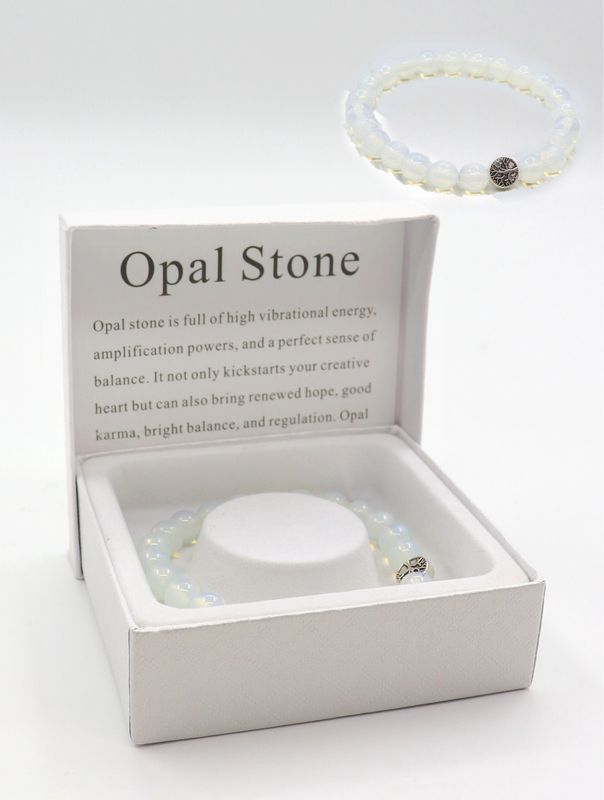 BR1265 - BLESSING BEAD BRACELET / OPAL