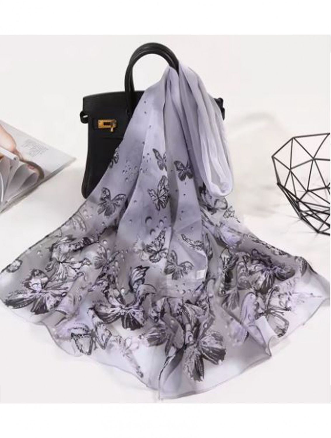 SF194627 - SCARF - CHIFFON BUTTERFLY