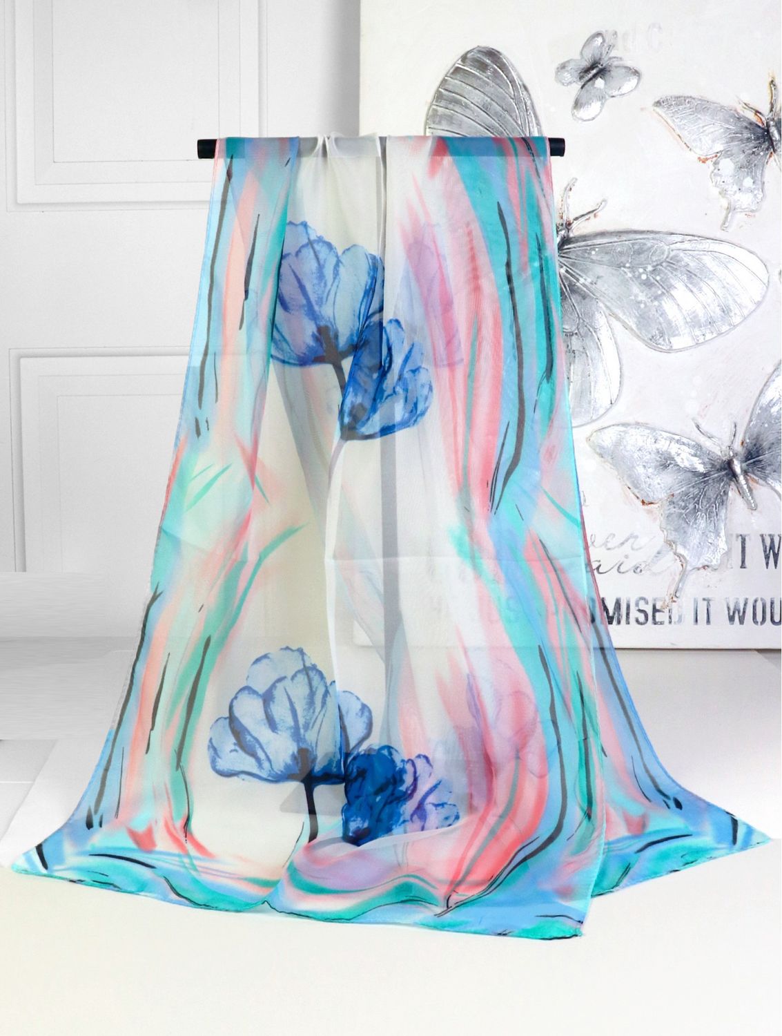 SF194609 - SCARF - CHIFFON FLORAL