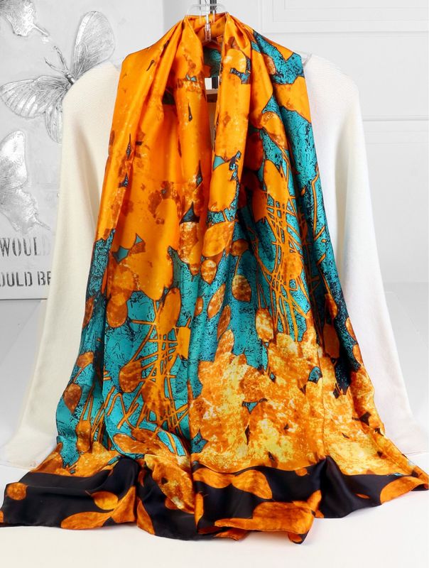 SF210248 - SILK FEEL SCARF - VIBRANT TURQUOIS