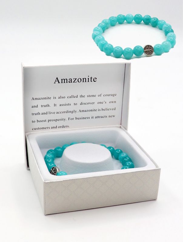 BR1270 - BLESSING BEAD BRACELET / AMAZONITE