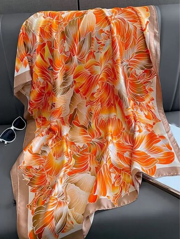 SF210217 - SILK FEEL SCARF - RICH FLORAL