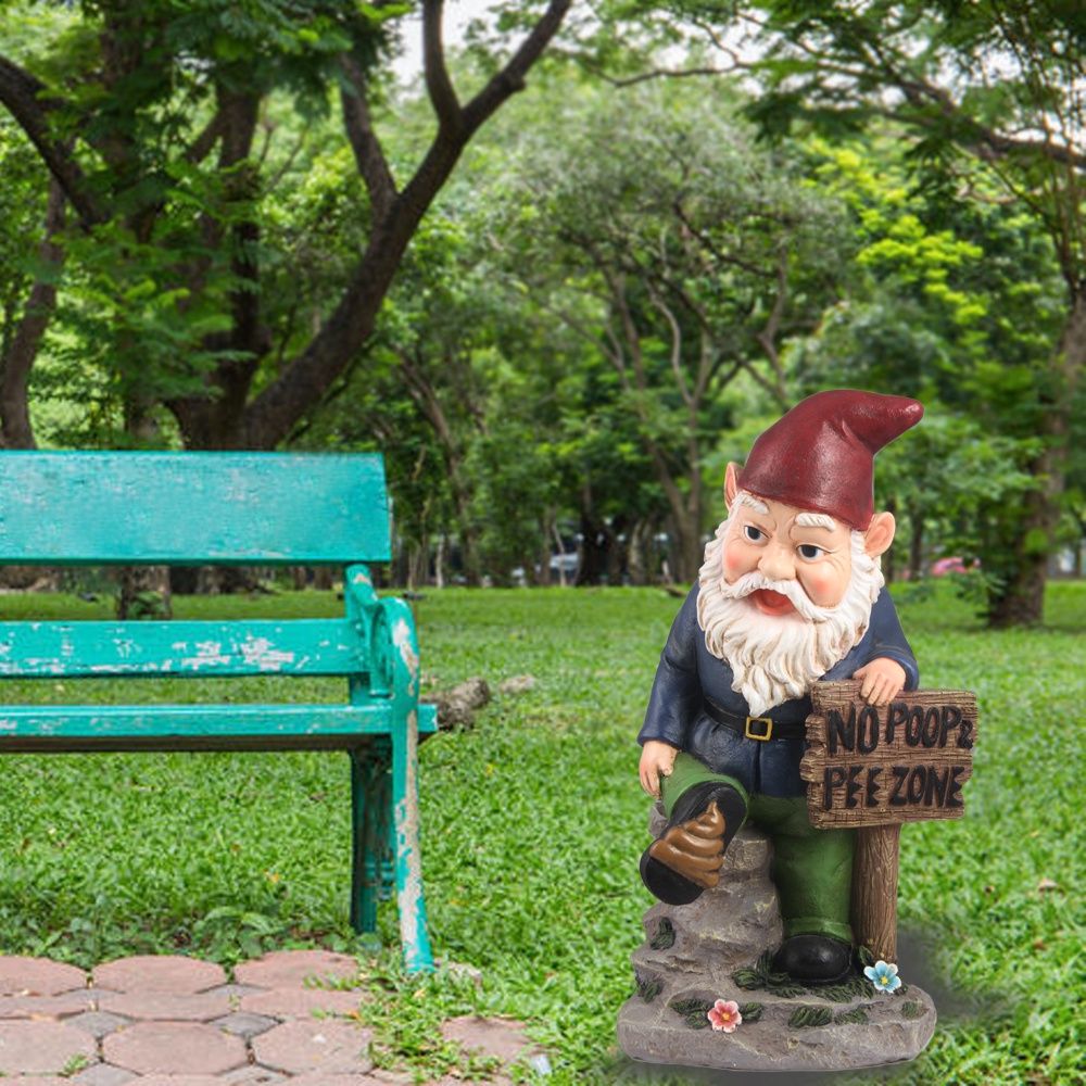 75616-01 - GNOME WITH SIGN / 16&quot; H