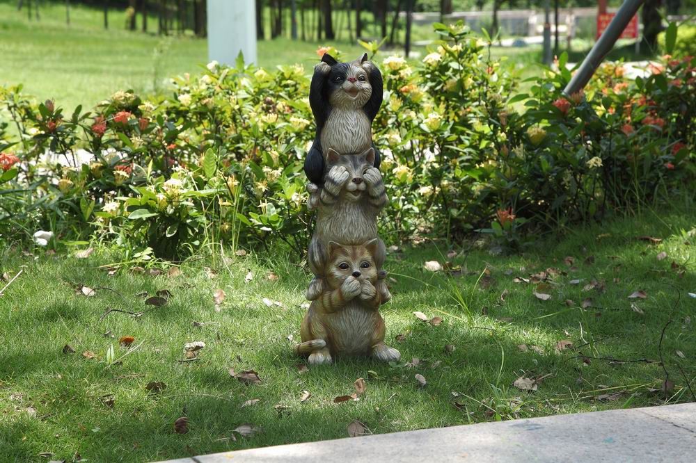 75618-C - STACKING CATS-HEAR/SEE/SPEAK NO EVIL / 22.25&quot; H