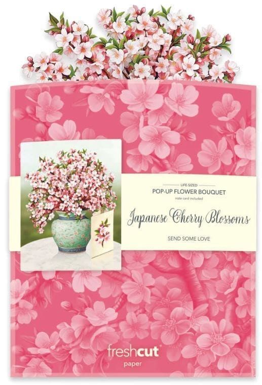 327-3742 - POP-UP FLOWER BOUQUET - JAPANESE CHERRY BLOSSOMS
