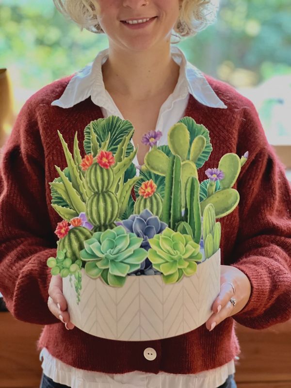 327-3721 - POP-UP FLOWER BOUQUET - CACTUS GARDEN