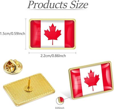 CANADA FLAG  PIN - GOLD