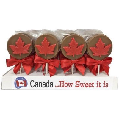 H560 - CANADA HOW SWEET IT IS! - MILK CHOCOLATE CANADA SUCKER