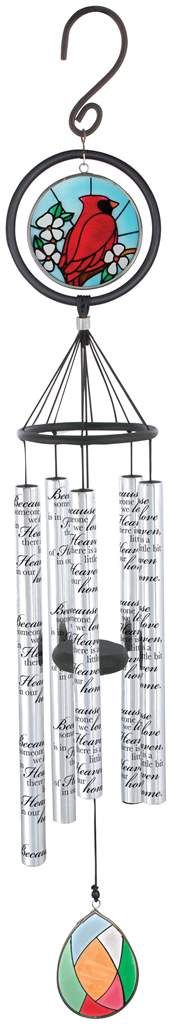 60388 - WIND CHIME - HEAVEN / HOME - STAINED GLASS 35&quot;