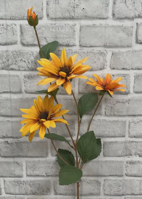 01016 Y - 32.5&quot; YELLOW ORANGE BLACK EYE SUSAN STEM