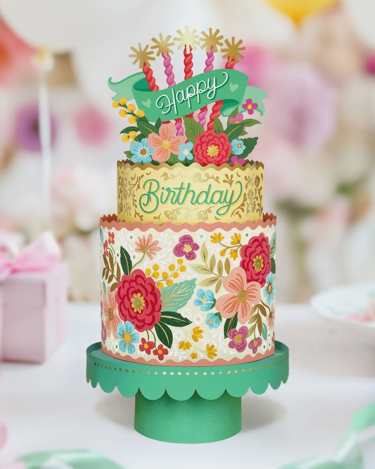 327-7251 - POP-UP - BLOOMING BIRTHDAY CAKE