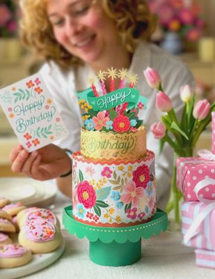 327-7251 - POP-UP - BLOOMING BIRTHDAY CAKE