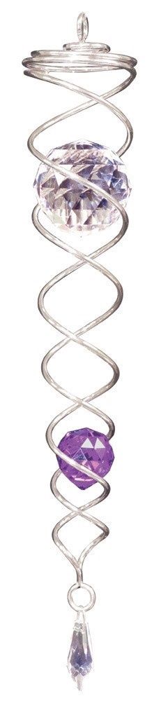 816L - CRYSTAL TWISTER - LARGE - SILVER/PURPLE/CLEAR