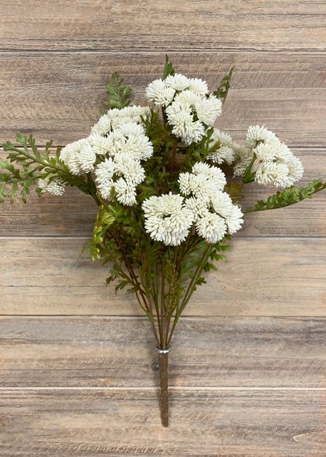 10167CM - FRESH TOUCH SEDUM CLUSTER - GREEN/CREAM