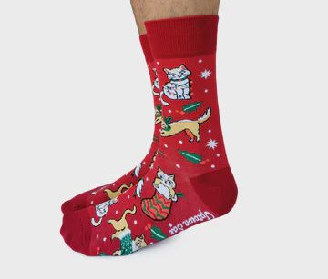0006 - SOCK CARD - FELINE FESTIVE