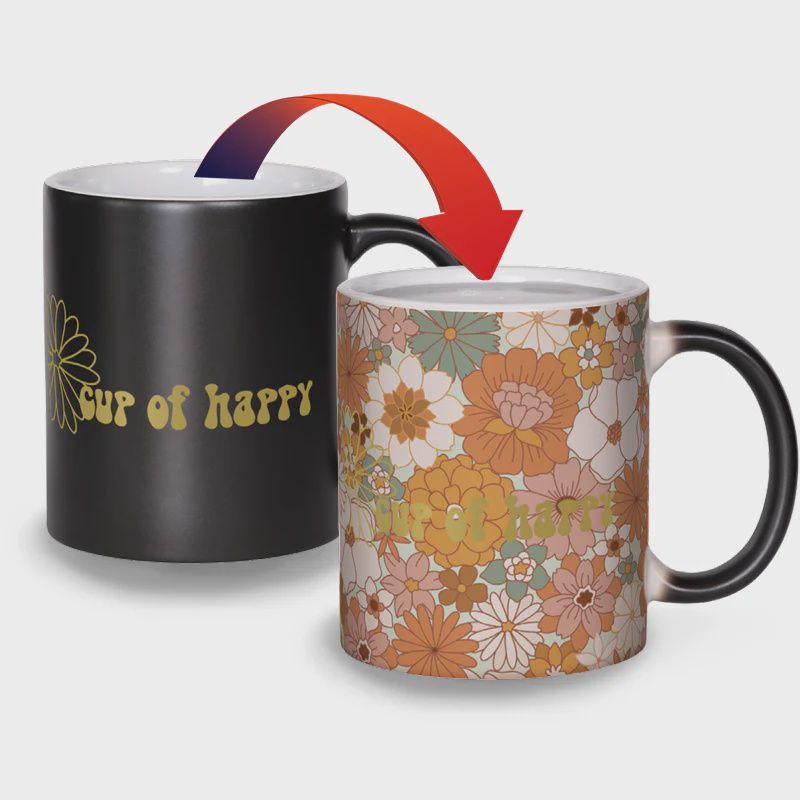 CM245 - COLOUR CHANGING MUG - CUP OF HAPPY