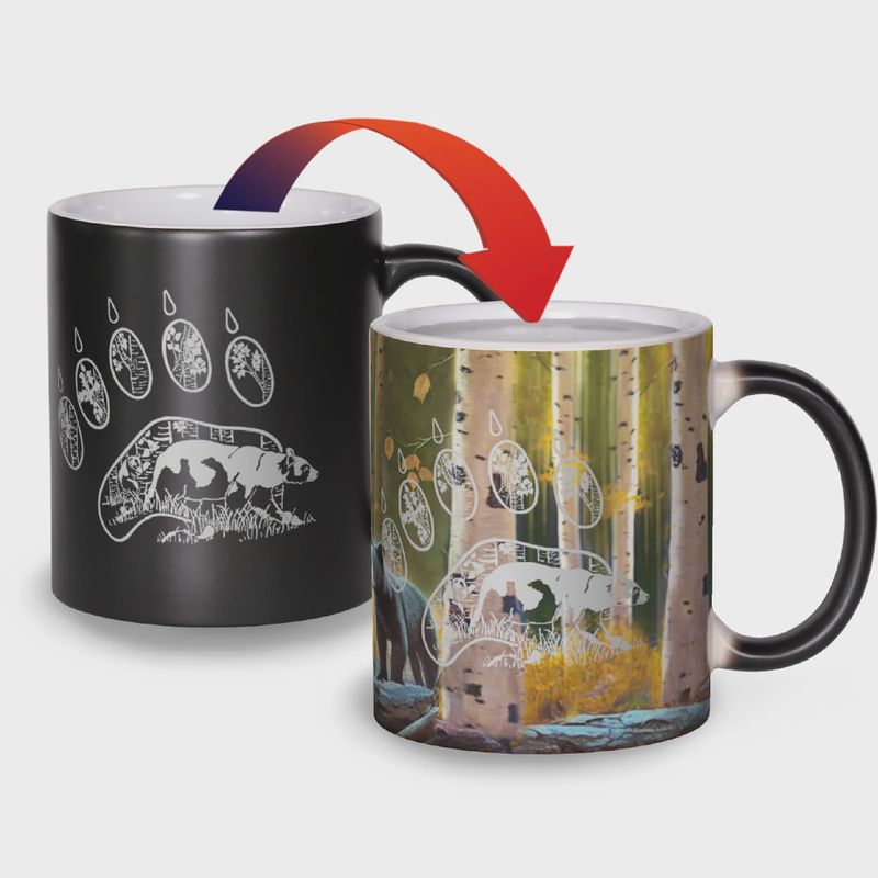 CM411 - COLOUR CHANGING MUG - BLACK BEAR