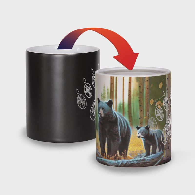 CM411 - COLOUR CHANGING MUG - BLACK BEAR