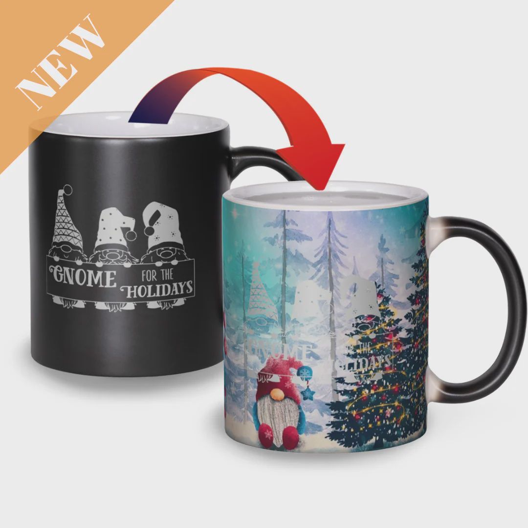 CM604 - COLOUR CHANGING MUG - HOLIDAY GNOMES